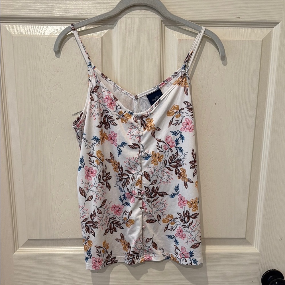 Daytrip cream floral cami, small 🔵
